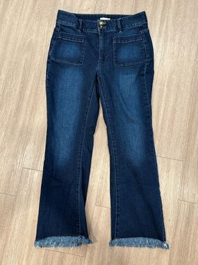 Spartina 449 Dark Blue Bootcut Jeans Juliette Ocean Palm Wash